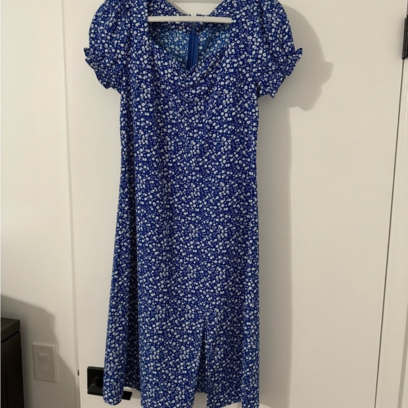 SHEIN dress small size 4 summer allover printed high split dress - Picture 1 of 5